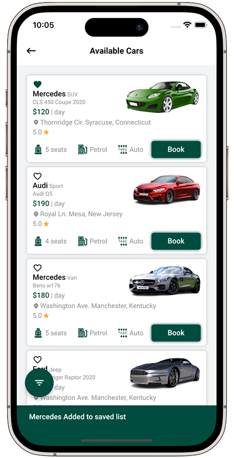 Car Rental App Template in Flutter | CarRental by RenderCodeTechnology