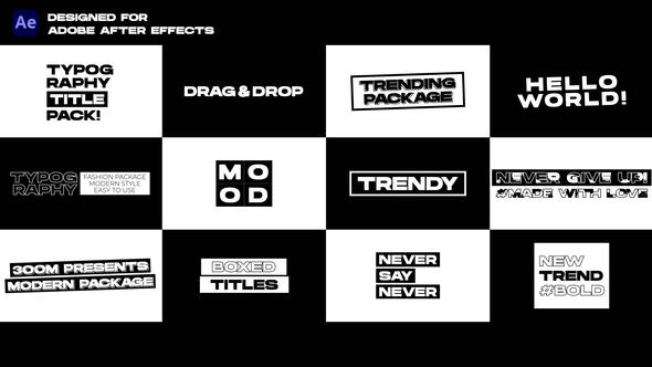 Typography Titles 1.0 | After Effects Titles template preview