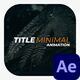 Minimal Titles 2.0 | After Effects - VideoHive Item for Sale