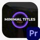 Minimal Titles | Premiere Pro - VideoHive Item for Sale
