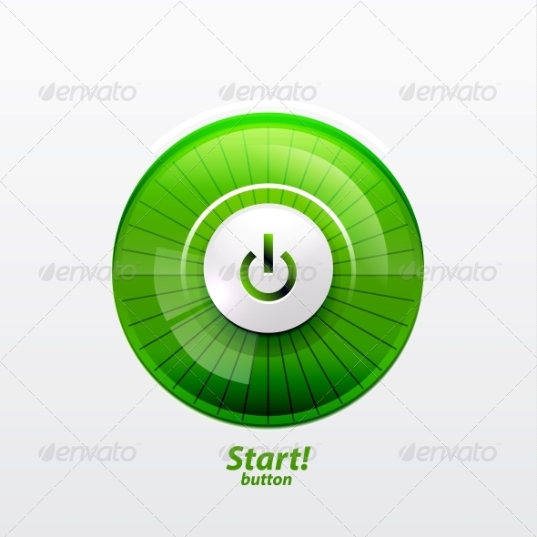 Power Button with Empty Glass Screen - Web Elements Vectors