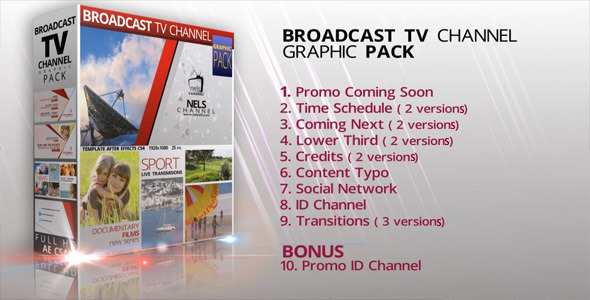 Broadcast Graphic TV Channel Pack