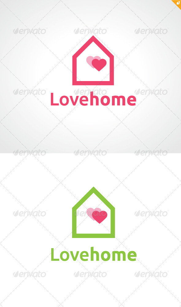 Love Home Logo - Buildings Logo Templates