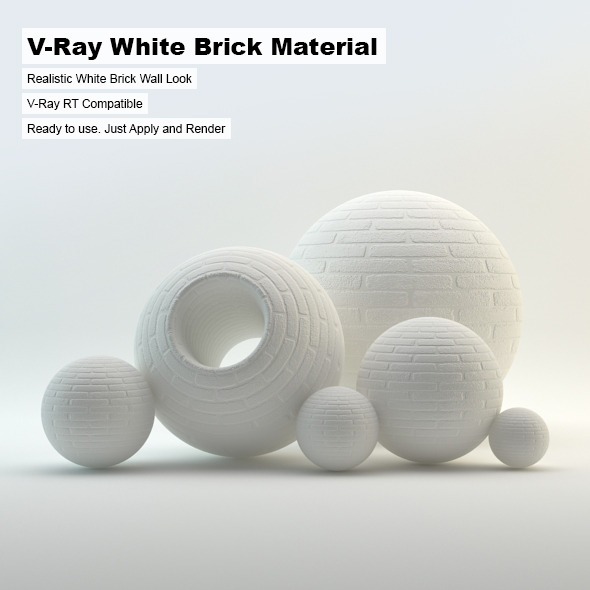 V-Ray White Brick - 3Docean 3637634