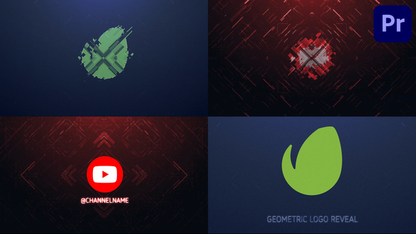 Abstract Geometric Logo Reveal for Premiere Pro