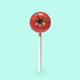 Fun candy tomato on a stick. Minimal pop art concept of healthy eating. - PhotoDune Item for Sale