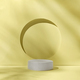The background is a geometric podium with a circle and a cylinder to show a product - PhotoDune Item for Sale