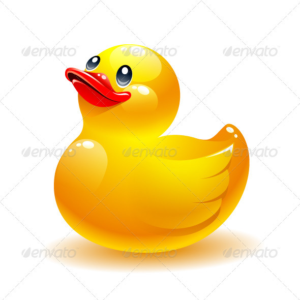Rubber Duck Vector Icon - Animals Characters