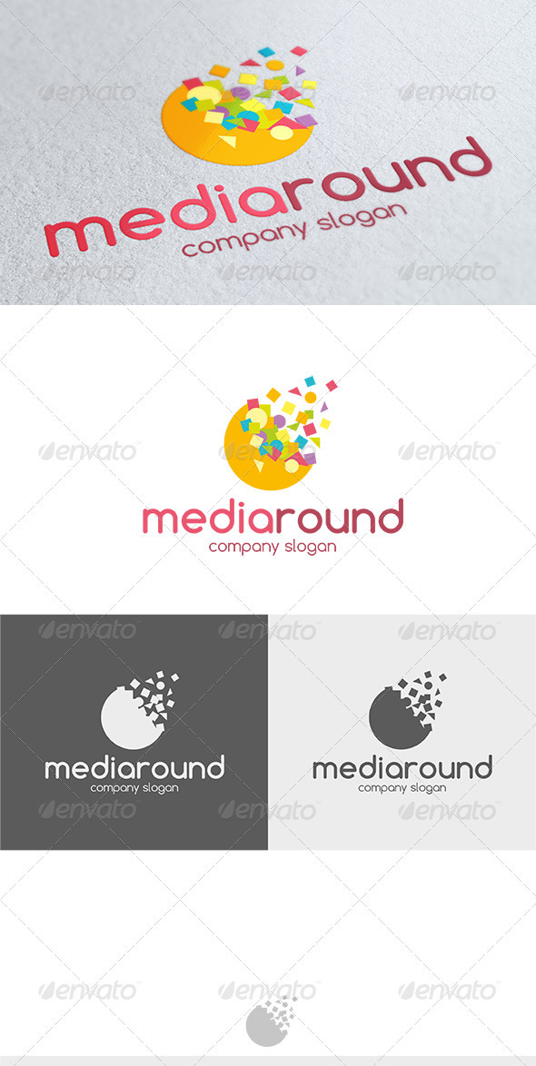 Media Round Logo - Vector Abstract