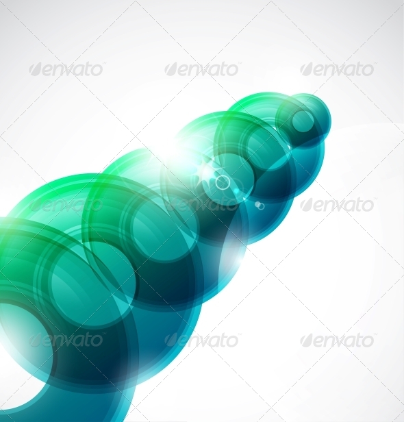 Shiny Circles Abstract Futuristic Background - Backgrounds Decorative