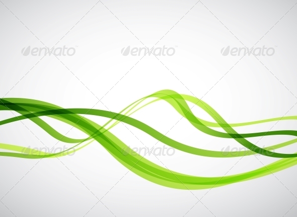 Green Lines - Abstract Vector Background - Backgrounds Decorative