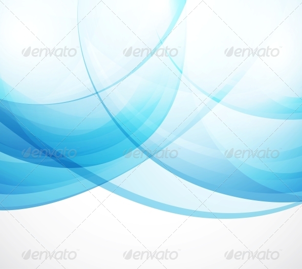 Vector Abstract Background - Blue Waves - Backgrounds Decorative