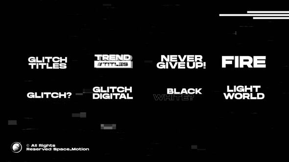 Glitch Titles _AE Titles template preview
