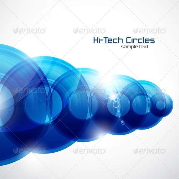 Shiny Circles Abstract Futuristic Background - Backgrounds Decorative