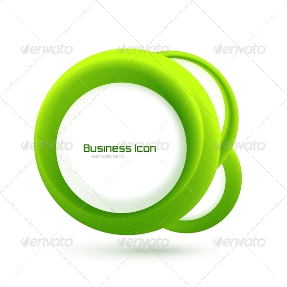 Green Eco Business Emblem - Web Elements Vectors