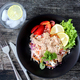Tuna salad and water for a healthy lunch - PhotoDune Item for Sale