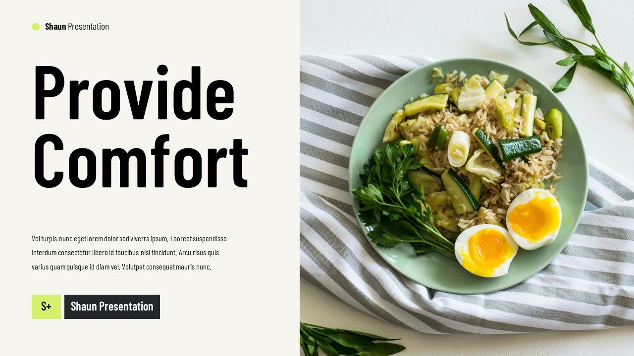 SHAUN - Healthy Food Key Presentation Templates, Presentation Templates