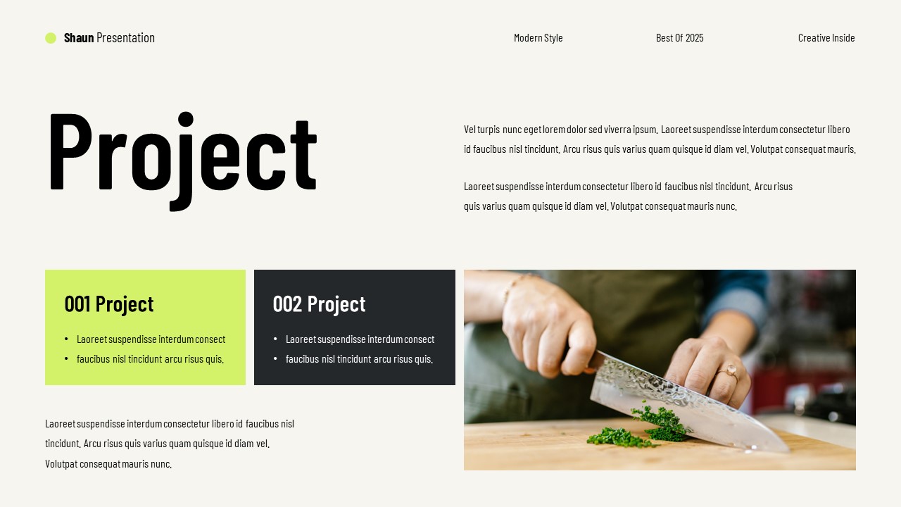 SHAUN - Healthy Food Key Presentation Templates, Presentation Templates