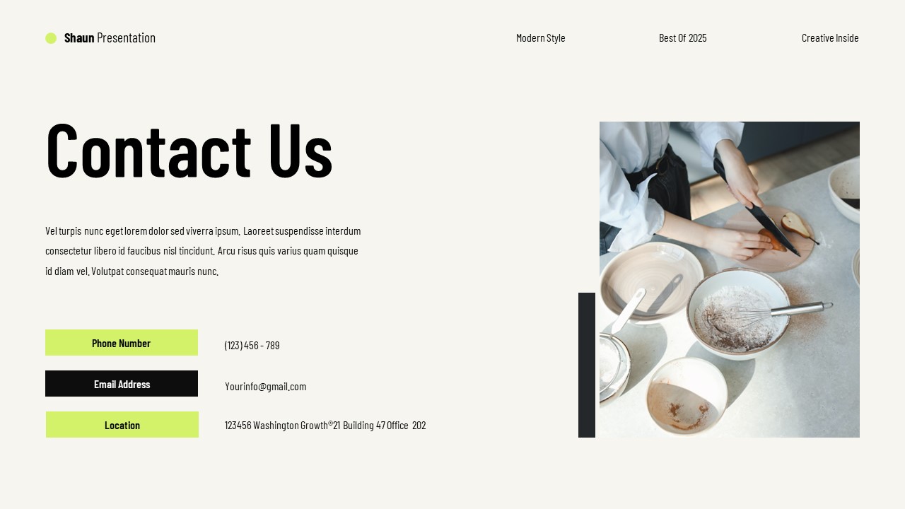 SHAUN - Healthy Food Key Presentation Templates, Presentation Templates