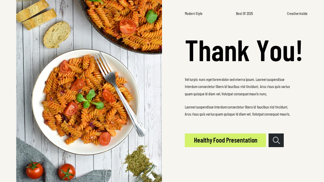 SHAUN - Healthy Food Key Presentation Templates, Presentation Templates