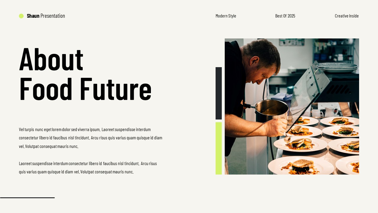 SHAUN - Healthy Food Key Presentation Templates, Presentation Templates