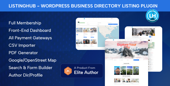 ListingHub  WordPress Business Directory Listing Plugin