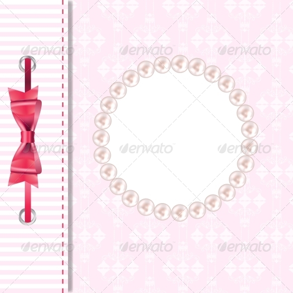 Vector Greeting Card or Cover with Bow. - Christmas Seasons/Holidays
