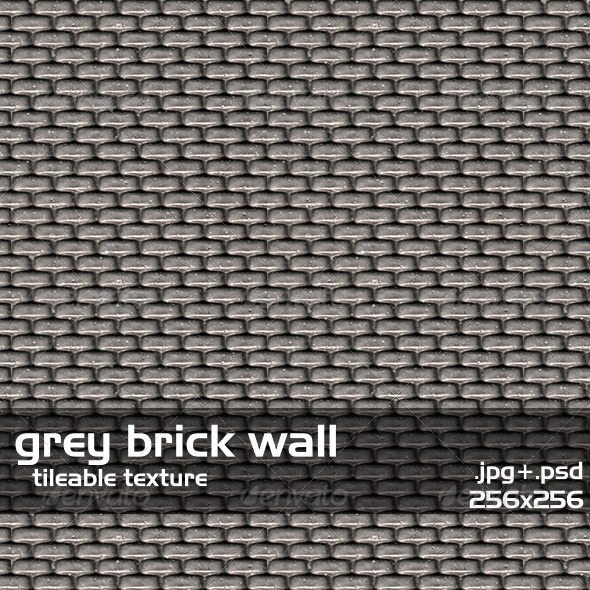 Gray Brick Wall - 3Docean 3640812