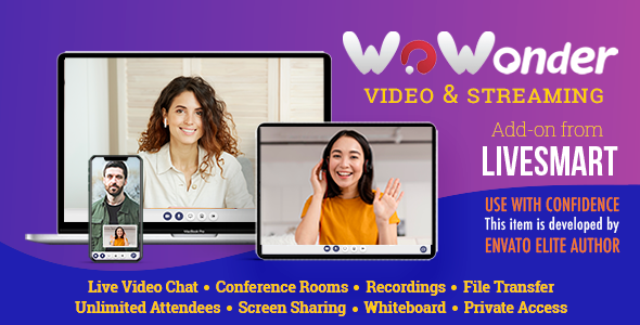 WoWonder Video Chat and Streaming Addon from LiveSmart