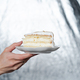 Holding plate with Slice of lemon meringue pie  - PhotoDune Item for Sale