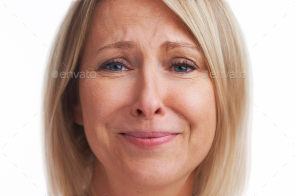 Portrait of nice blonde woman in beauty concept - Stock Photo - Images
