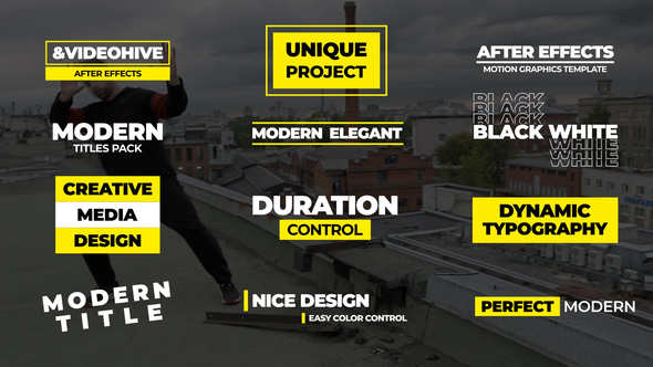 Modern Titles | AE Titles template preview