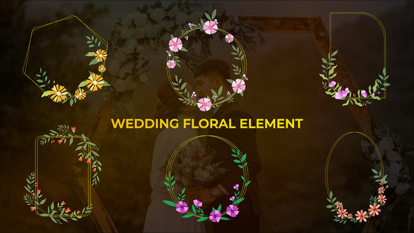 Wedding Colorful Floral Element