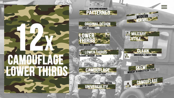 Camouflage Lower Thirds | AE