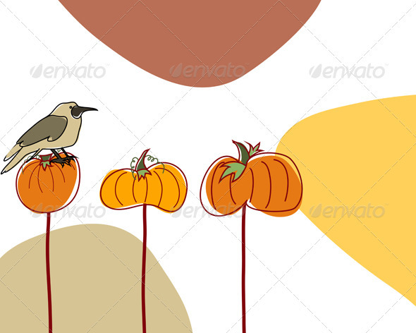 Autumn Greeting Doodle Card - Seasons Nature