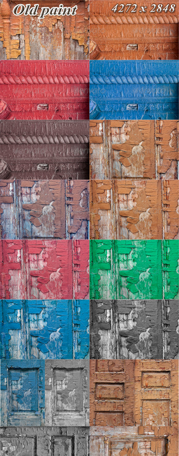 Old paint on wood - Backgrounds Graphics