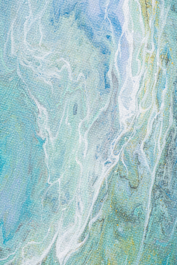 close up of abstract creative texture with light blue acrylic