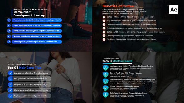 Checklist & Bullet Points Titles template preview