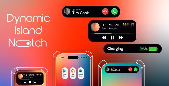 Dynamic Island Notch – Dynamic Notch – Notify Island – iOS 16 Notch Pro – iPhone 14 Notch Nulled