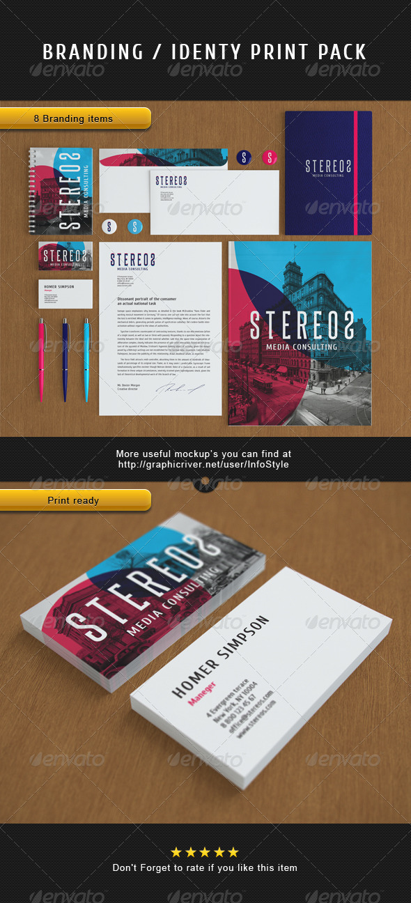 Stereos Vector Branding Print Pack - Stationery Print Templates