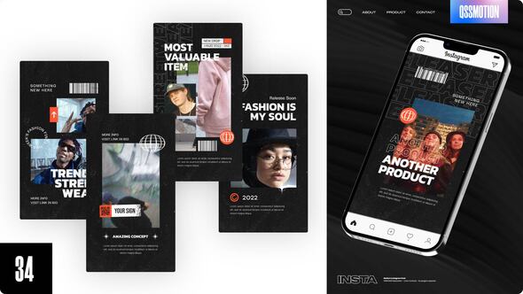 Dream Typography Instagram Story Video Displays template preview
