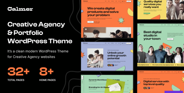 Calmer – Creative Portfolio and Agency WordPress Theme