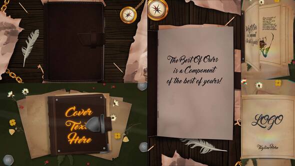 Logo Book Reveal 4in1 Product Promo template preview