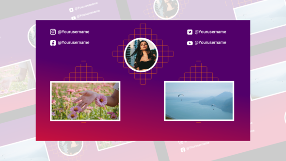 Clean Youtube End Screen Elements template preview