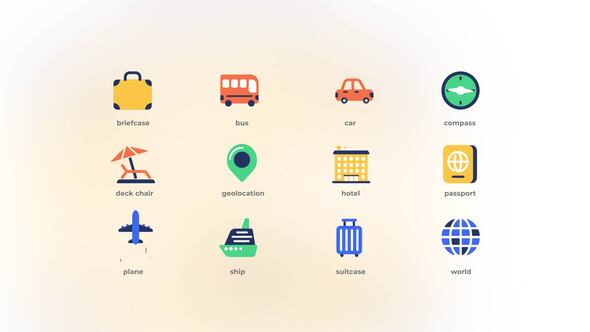 Travel Vacation - Flat Icons
