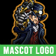 Steampunk Gunslinger Man Mascot Logo Design