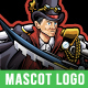 Steampunk Warrior Mascot Logo Design