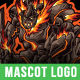 Fiery Inferno Golem Mascot Logo Design