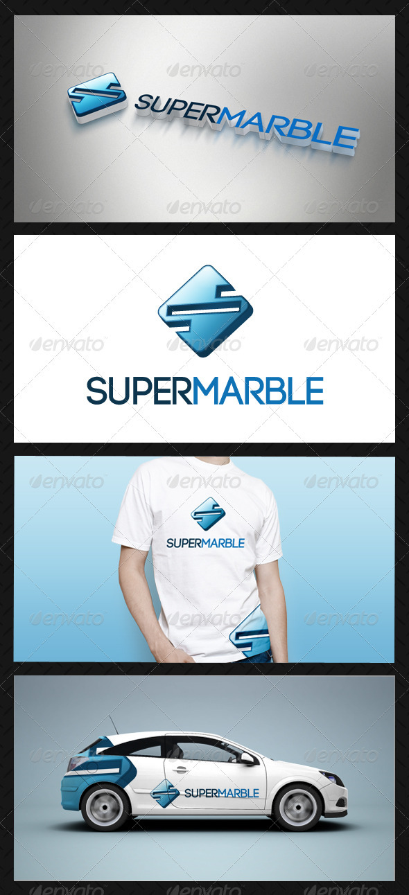 Super Marble Logo Template - Letters Logo Templates