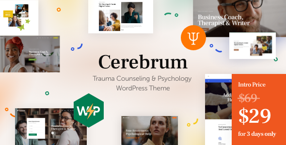 Сerebrum - Trauma Counseling & Psychology WordPress Theme